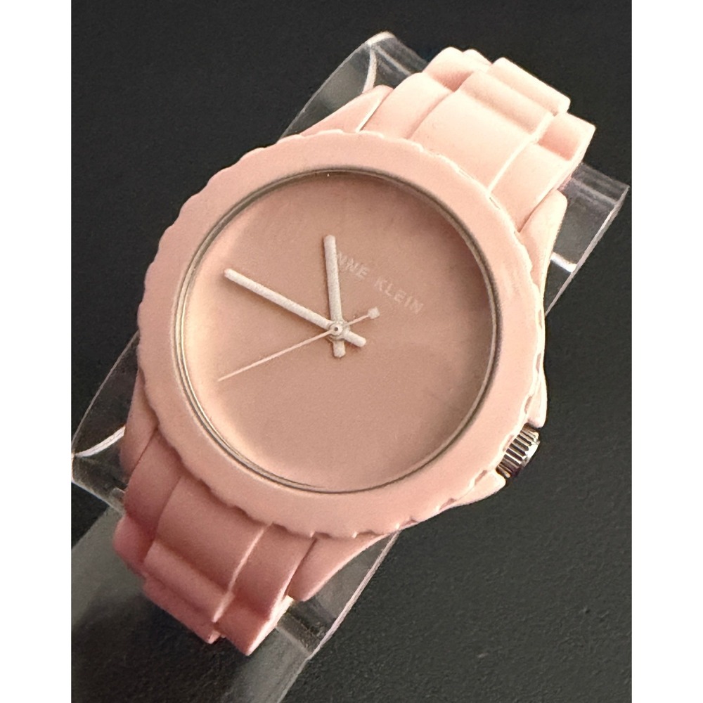 Anne Klein Watch Pink Silicone Band New Battery